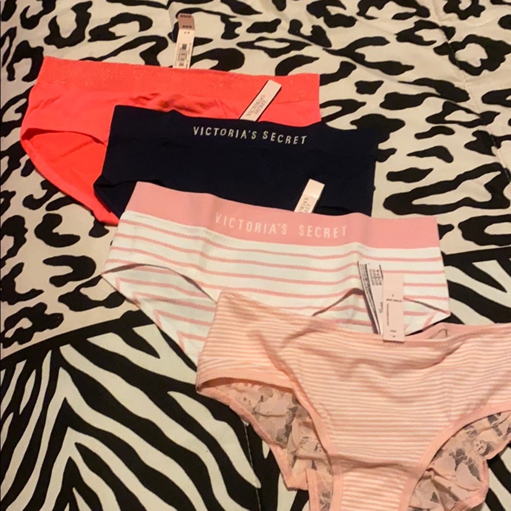 Victoria Secret bundle of 4 hiphugger style undies